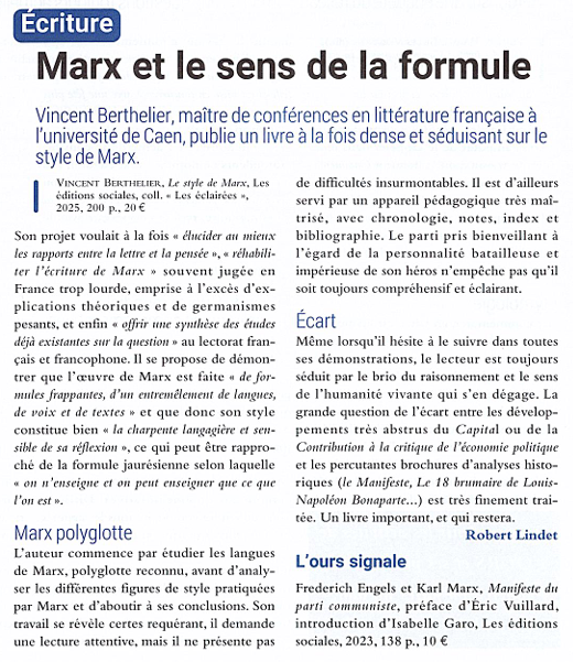 Média — Le style de Marx