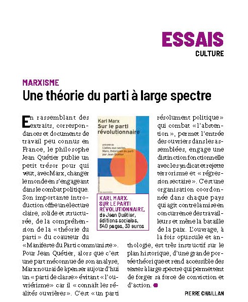 Média — Sur le parti révolutionnaire