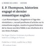 Média — Les Romantiques. L’Angleterre à l’âge des révolutions