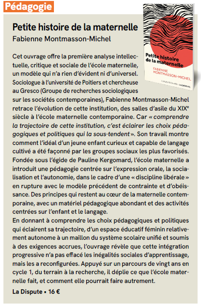 Média — Petite histoire de la maternelle