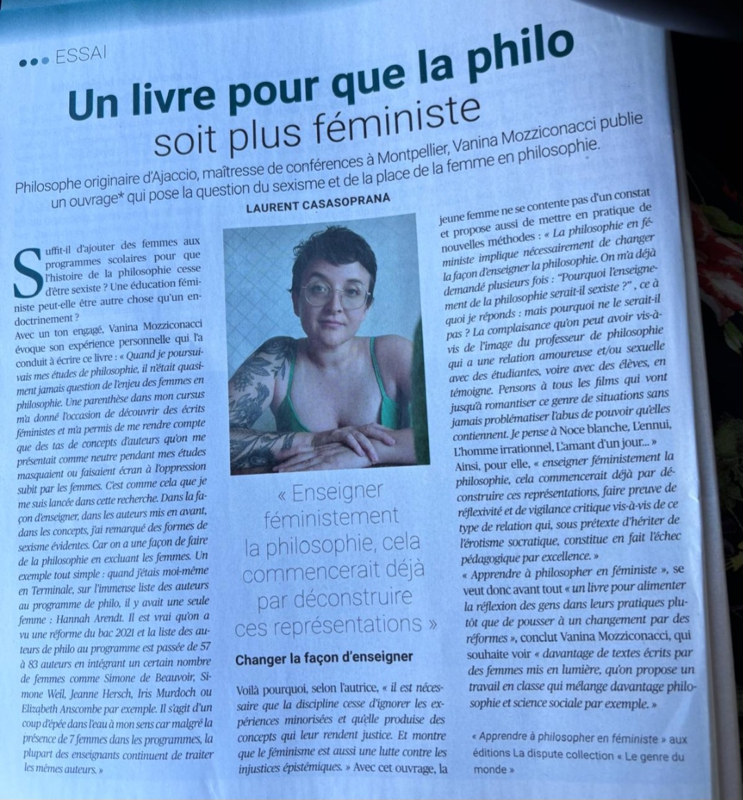 Média — Apprendre à philosopher en féministe